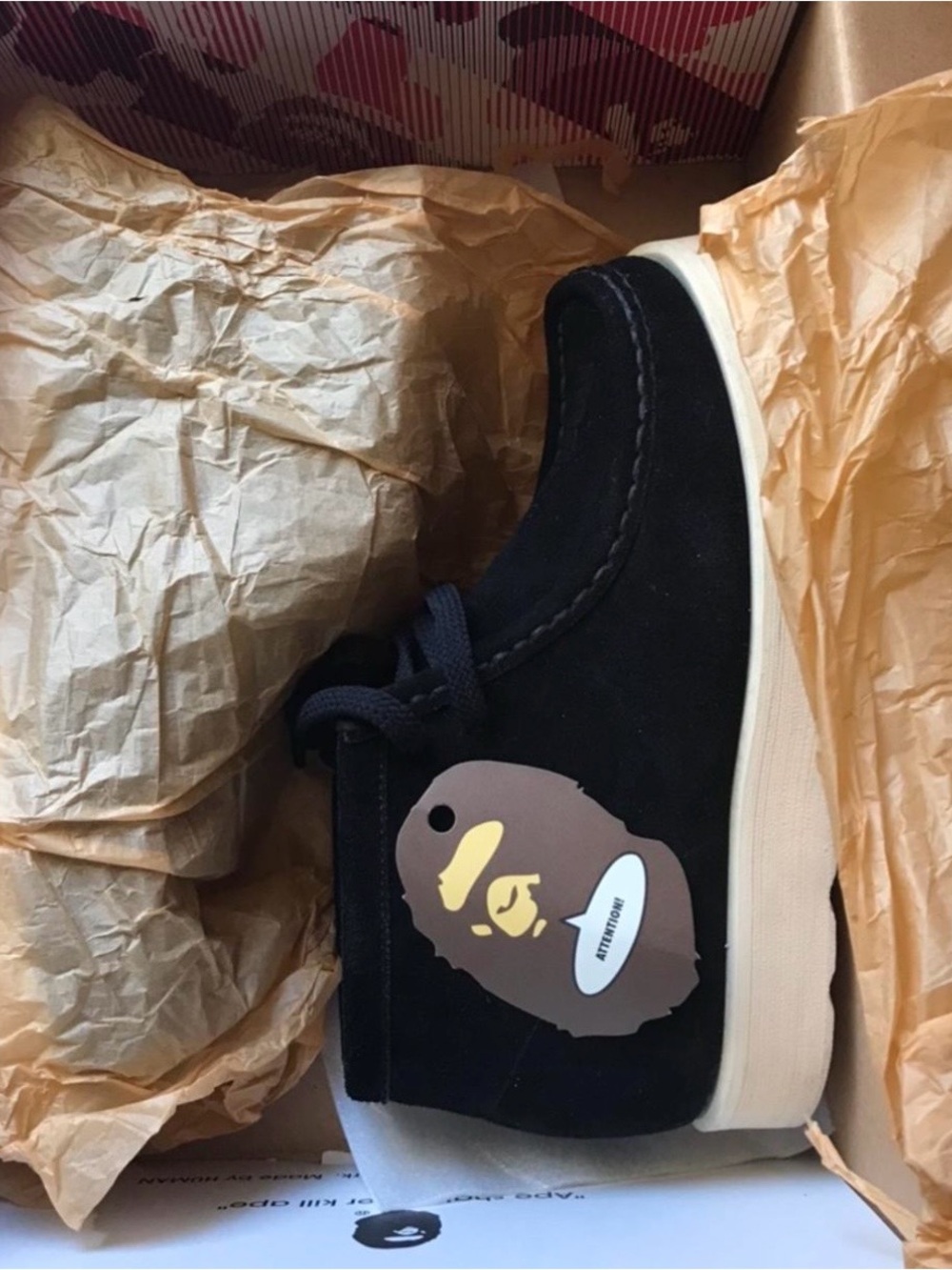Bape Manhunt Clark black suede